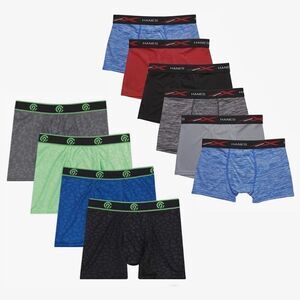 C9 Champion & Hanes Boys' Lightweight Performance Embossed Boxer Briefs Lot of 9